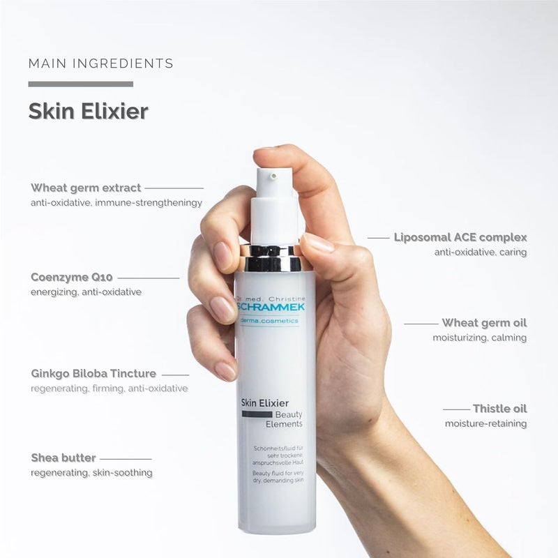 Dr. Schrammek Skin Elixier - 1.7 fl oz Beauty Fluid for Very Dry & Demanding Skin with Vitamin C for Cell Renewal and Wrinkle Reduction - Image 3